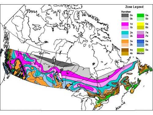 Zone Map of Canada